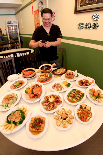 The master chef Zhi Ming (translation) and the dishes