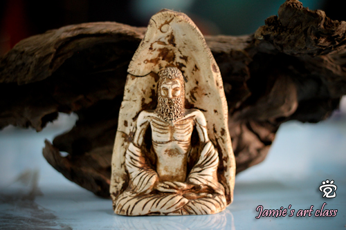 Ascetic gautama - clay art by Jamie