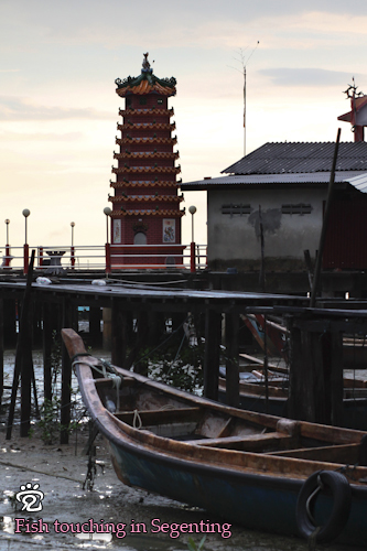 The Chinese pagoda of another temple in the fishing village