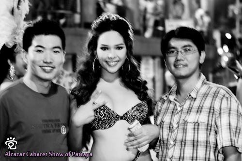 From left: Boon-Huat, a lady-boy, and Wei-Seong