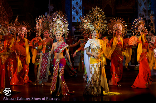 The Siamese traditional dance performed on the show in Pattaya