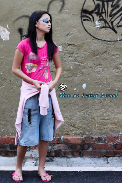 a cool girl stood at the street