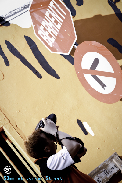 Hanne Lim was shooting traffic signs