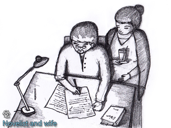 Novelist and wife - by CJ