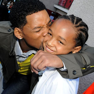 from left: Will Smith and son Jaden