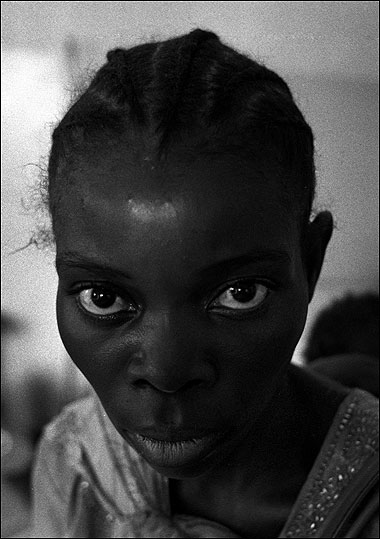 Gaunt ... Zambian HIV victim Silvia before treatment (photo credit: Antonin Kratochvil/VII)