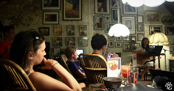 in a little world of strangers (taken in Voyage Travellers Lounge, Melaka)
