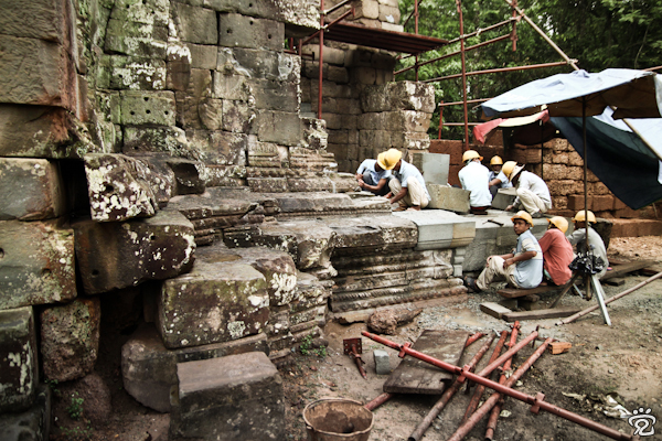 the temple under repair