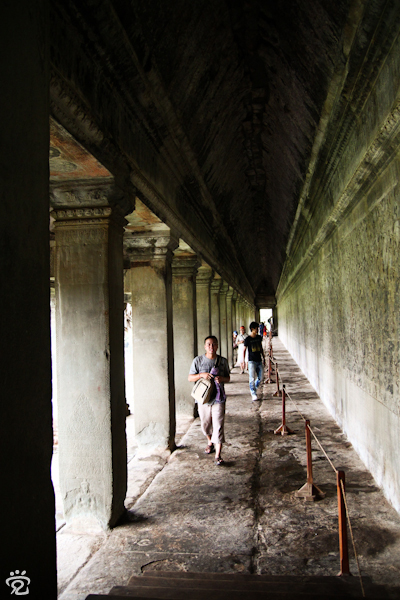 long walkway in the temple