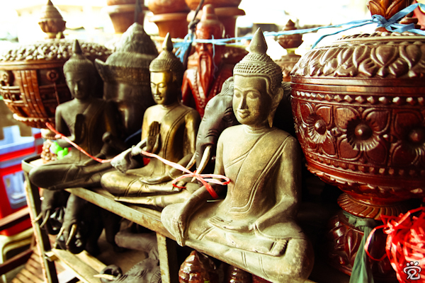 Buddhas on rack