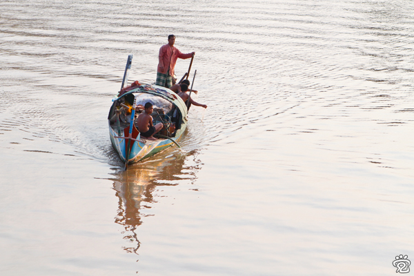 Cham fishing boat on Mekong River