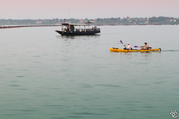 kayaking on Mekong River