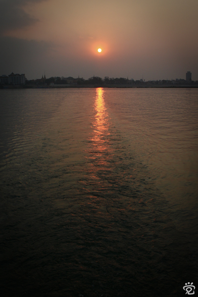 sunset of Mekong River