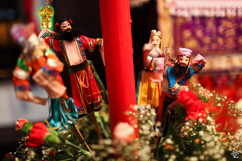 paper crafts, four of the Eight Immortals (Taoists' saints, in Chinese 八仙)