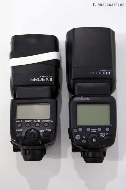 my Canon Speedlite 580EX II and Canon new Speedlite 600EX-RT