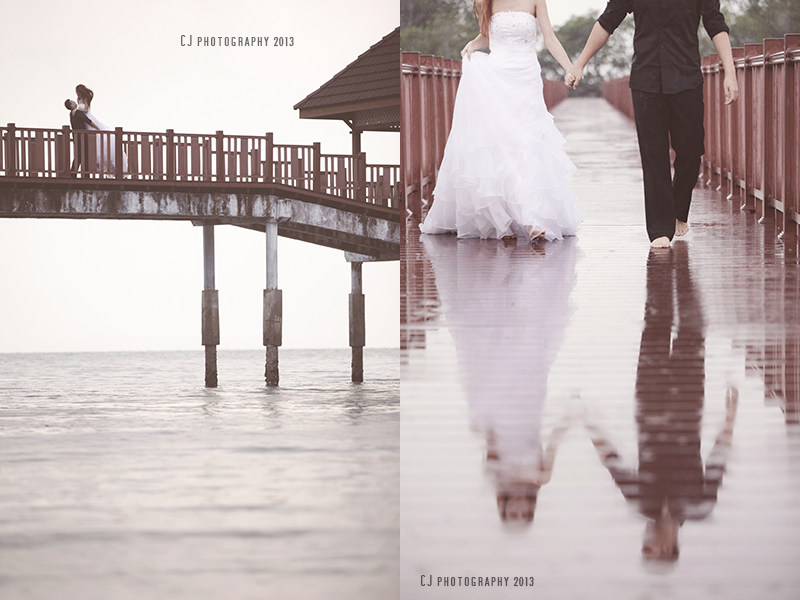 Jetty in Port Dickson for wedding portrait