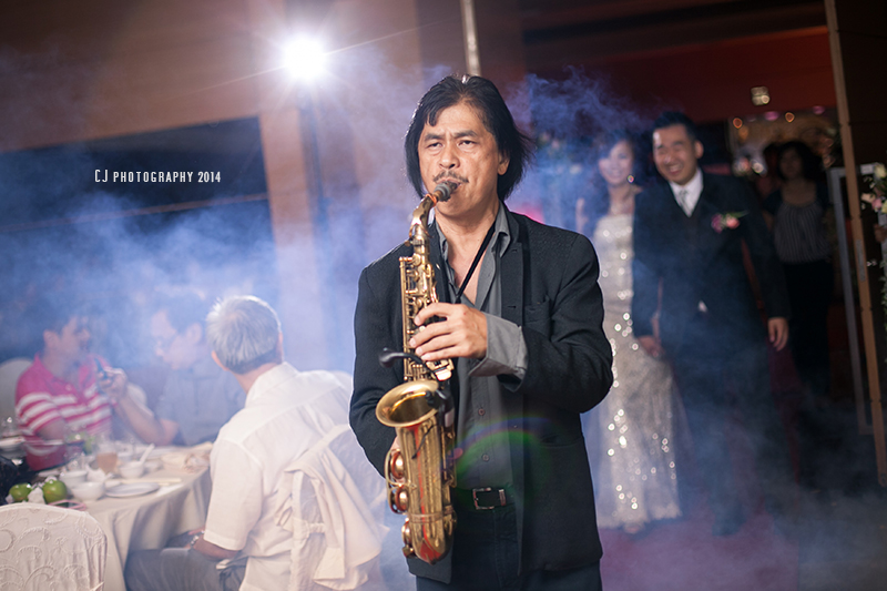 Wedding luncheon reception at Equatorial Hotel Melaka, the couple marched in