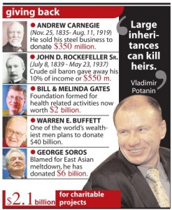 'Large inheritances can kill heirs.' -Vladimir Potanin (Photo from http://dc-epaper.com)