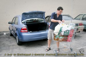 Loading to the car