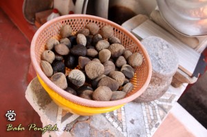 An expensive ingredient, buah keluak used for Nyonya cuisine