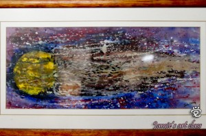 Sperm fetilizing egg - painting by Jamie
