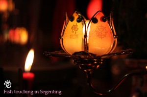 The light of wisdom in the main hall of the temple