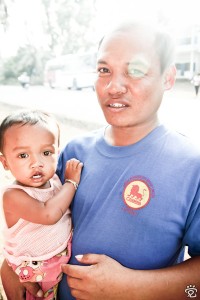 Khmer father and child