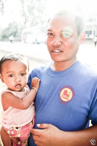 Khmer father and child