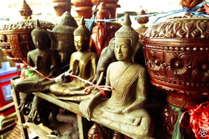 Buddhas on rack
