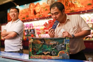 catch of the night, from left: Wee-Peng and Henry