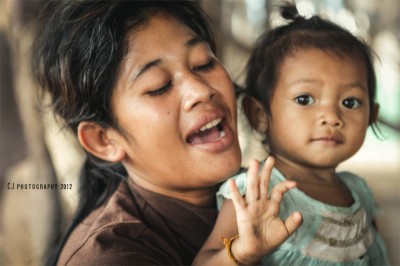 Happy Mother's Day (Khmer mother and daughter, shot in Cambodia)