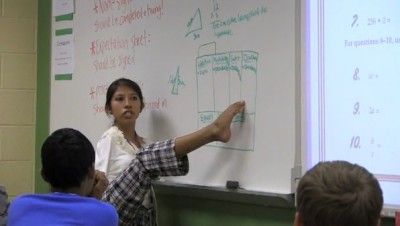 Mary Gannon teaches with her feet (ninemsn photo)
