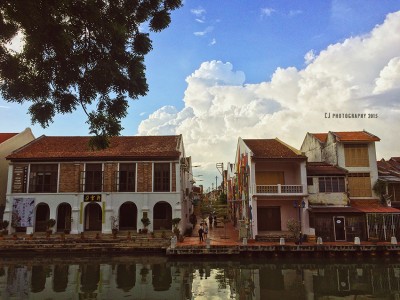 Beautiful weather of Melaka river after weeks of severe haze
